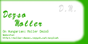 dezso moller business card